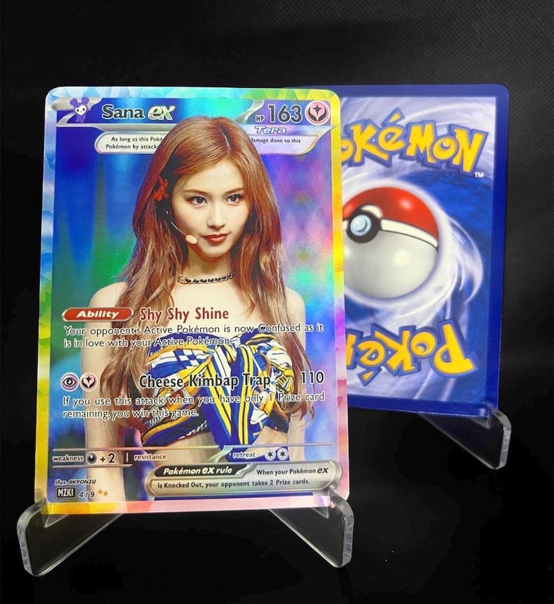 Twice Holographic KPOP GX Photocards | All 9 members Pokemon Photocard Set image 2