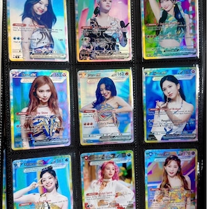 Twice Holographic KPOP GX Photocards | All 9 members Pokemon Photocard Set image 10