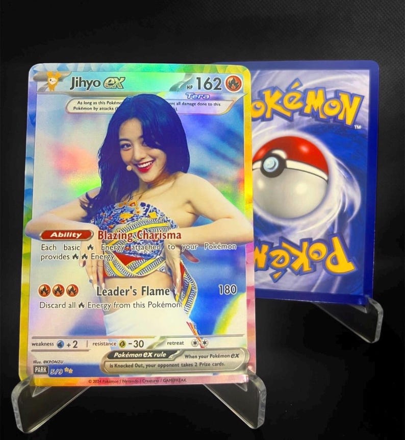 Twice Holographic KPOP GX Photocards | All 9 members Pokemon Photocard Set image 4