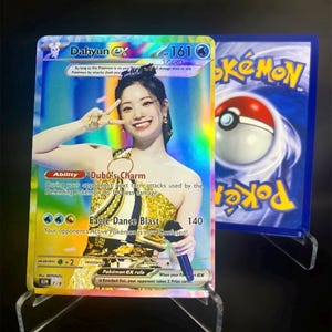Twice Holographic KPOP GX Photocards | All 9 members Pokemon Photocard Set image 8