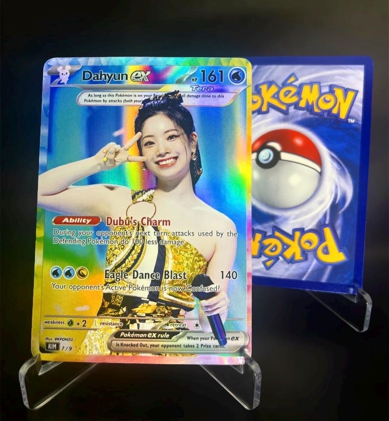 Twice Holographic KPOP GX Photocards | All 9 members Pokemon Photocard Set image 8