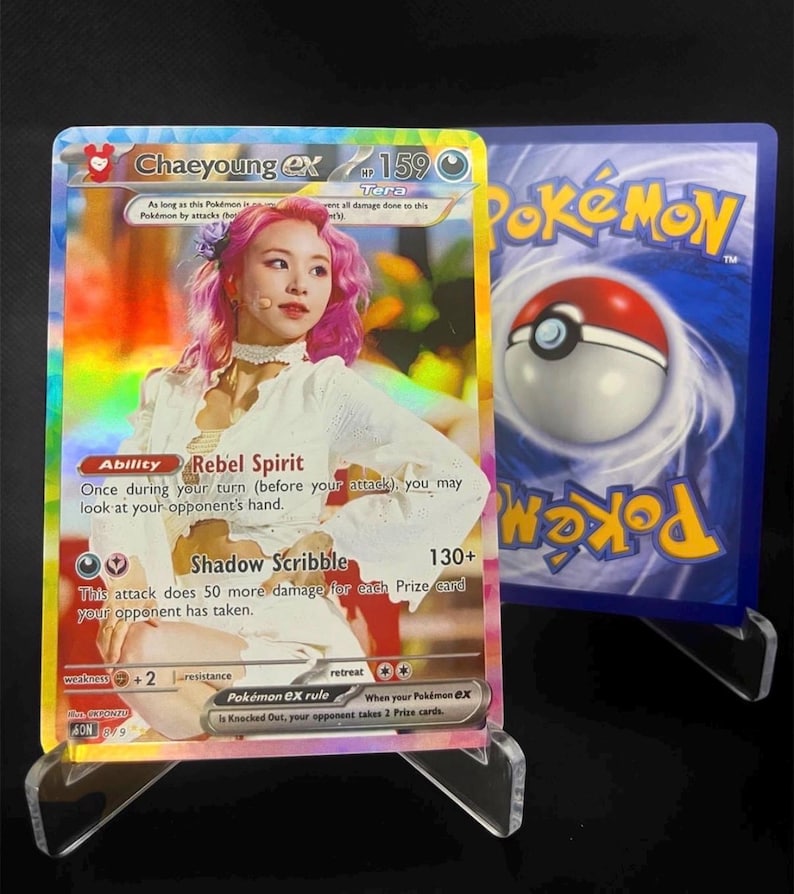 Twice Holographic KPOP GX Photocards | All 9 members Pokemon Photocard Set image 7