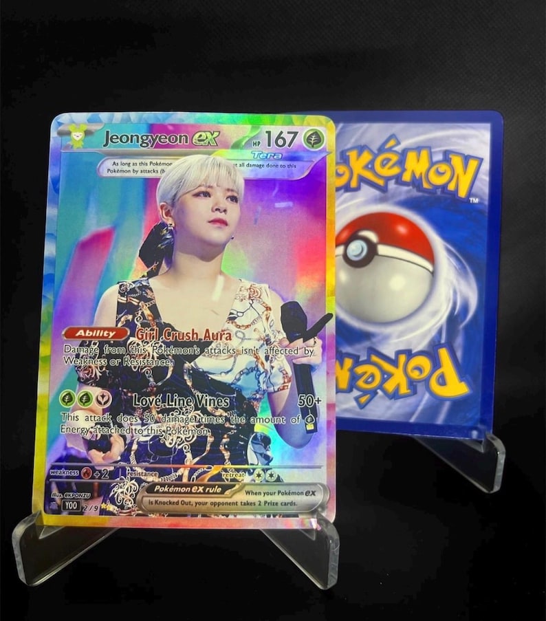 Twice Holographic KPOP GX Photocards | All 9 members Pokemon Photocard Set image 5