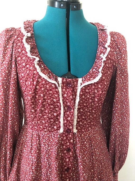Gunne sax vintage 1970s womens midi dress - image 2