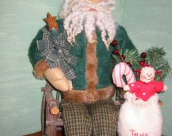 Primitive St. Nick Santa Doll, Epattern, PDF, Modèle numérique téléchargeable