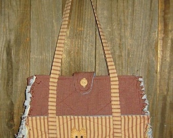 Large, Rag Quilted, Purse with Applique, E Pattern, PDF, Digital Downloadable Pattern