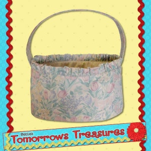Fabric Basket with Handle Epattern   Easter, Spring, Holidays, Digital Downloadable Pattern
