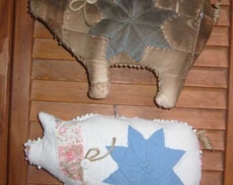 Old Quilt Pig, E-Pattern, PDF, Digital Downloadable Pattern