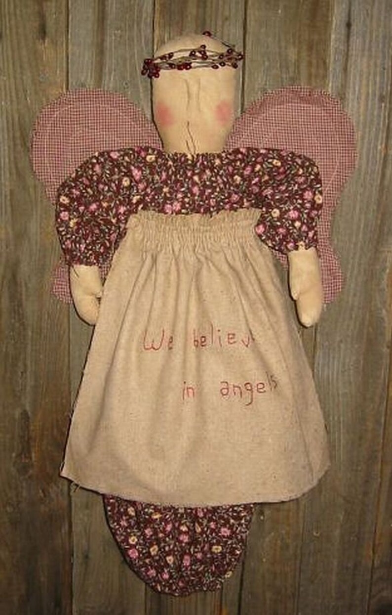 Primitive Angel Bag Doll E-Pattern, PDF, Downloadable Digital Pattern image 1