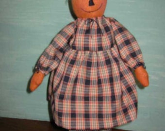 Prudence Pumpkin Doll, Epattern, PDF, Downloadable Digital Pattern