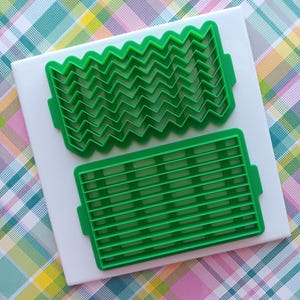 Stacking line cutter - Polymer clay cutter tool - 3D printed straight line and zig zag cutters
