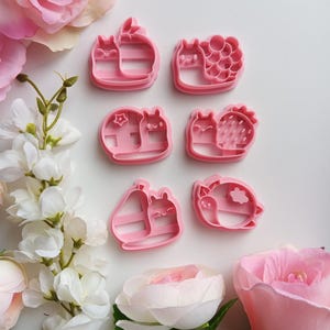 Fruit snail polymer clay cutter - Garden, Bug, Insect, Strawberry, Blueberry, Grape, Lemon, Orange, Pear