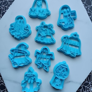 Ghost character polymer clay cutter - Halloween, Spooky season, Coffee, Bunny slippers, Dino, Witch, Gumball, Candle, Goat, Octopus