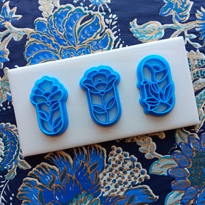 Floral arch designs - Polymer clay cutter tool - Spring time cottage core flowers - Tulip rose and daisy designs