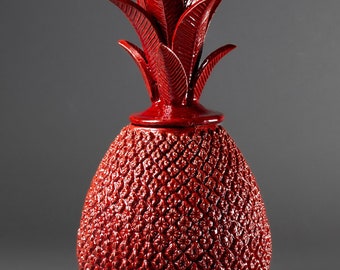 Red Enameled Piña (Pinnaple) Large
