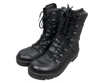 German Army Bundeswehr Boots Black Leather Combat Boots Military Surplus. Etsy Canada