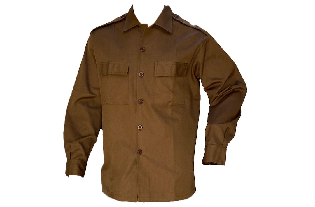 南アフリカ軍　傭兵　ヌートリア　ブッシュジャケット 南アフリカ軍 70s デッドストック ヌートリアジャケット XL ブラウン