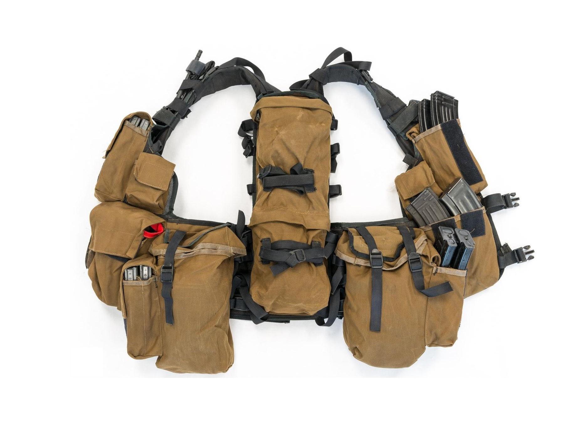 South African Army Vest SADF Pattern M83 Nutria Brown Webbing system.