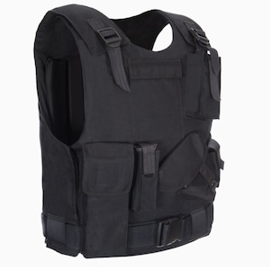 Police special forces tactical vest, KORA 1MK, Body Armor, Repro. Black color.