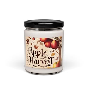Geparfumeerde sojakaars appeloogst, herfstdecor, gezellige huisgeur, aromatherapiecadeau, Thanksgiving-decoratie, milieuvriendelijke kaars