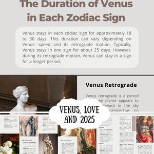 Discovering Venus 2025, Comprehensive Astrology Guide | Digital Book