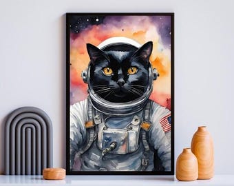原画#3420　黒猫　星空　ベネチア　イタリア　水彩画　ドローイング アート　絵 原画#3420 黒猫 星空 ベネチア イタリア 水彩画 ドローイング