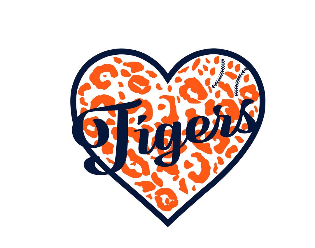 Tigers Heart Svg, Detroit Svg, Baseball Svg, Svg Files for Cricut ...