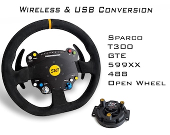 Thrustmaster wheel Conversion Kit | Bluetooth + USB adapter | Simagic, Moza, Fanatec, Asetek, Logitech wireless support