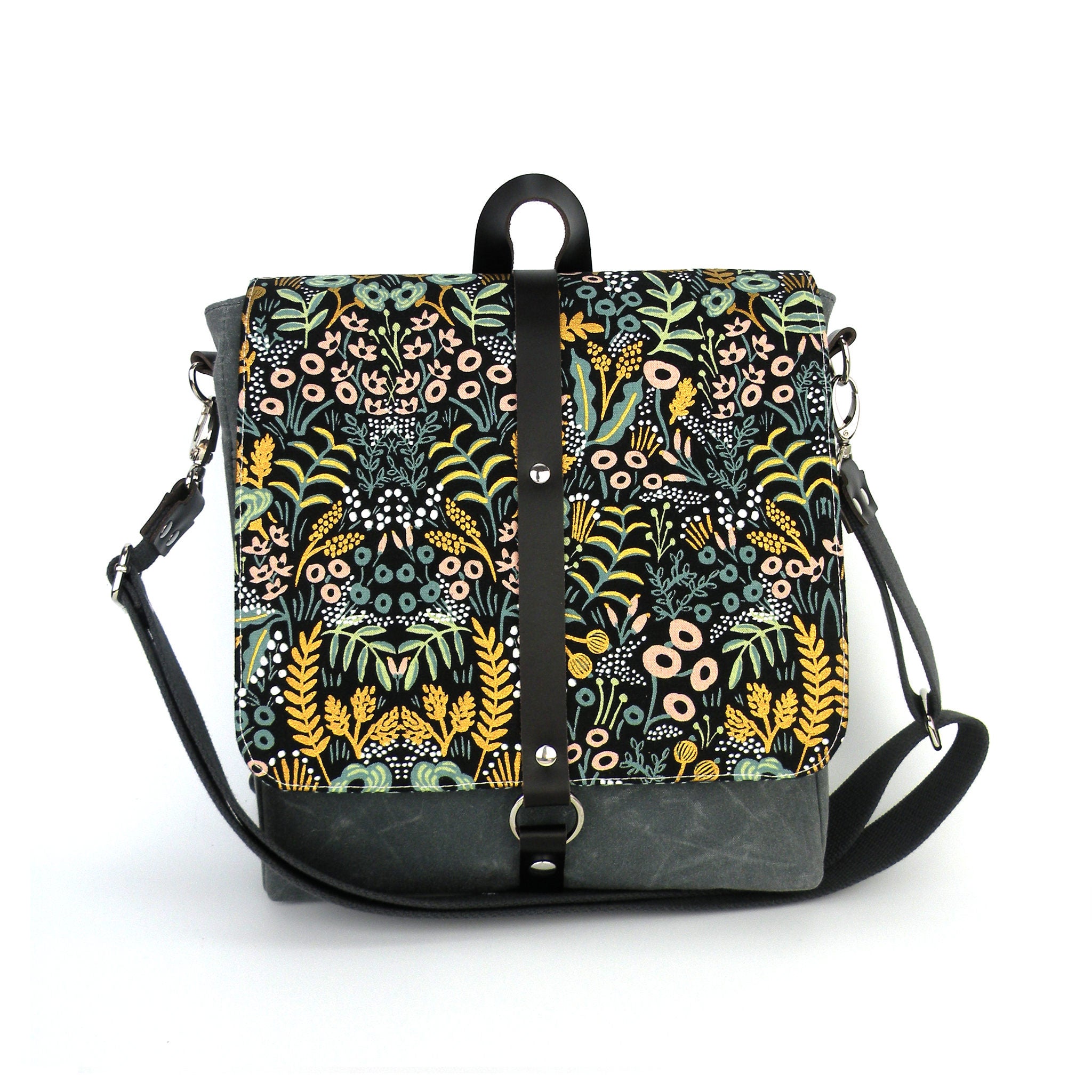 Crossbody Bag Floral Backpack Convertible Purse Travel Bag | Etsy