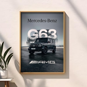 Mercedes-Benz G63 AMG Cinematic Poster | Car Poster | Sports Car Art | High Quality Supercar Print | Wall Art | Wall Decor | Home Decor