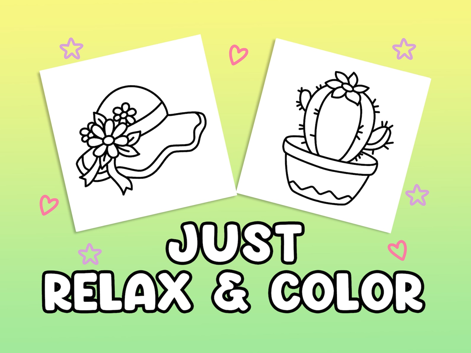 40 Bold and Easy Coloring Pages for Adults and Kids: Flowers & Plants ...