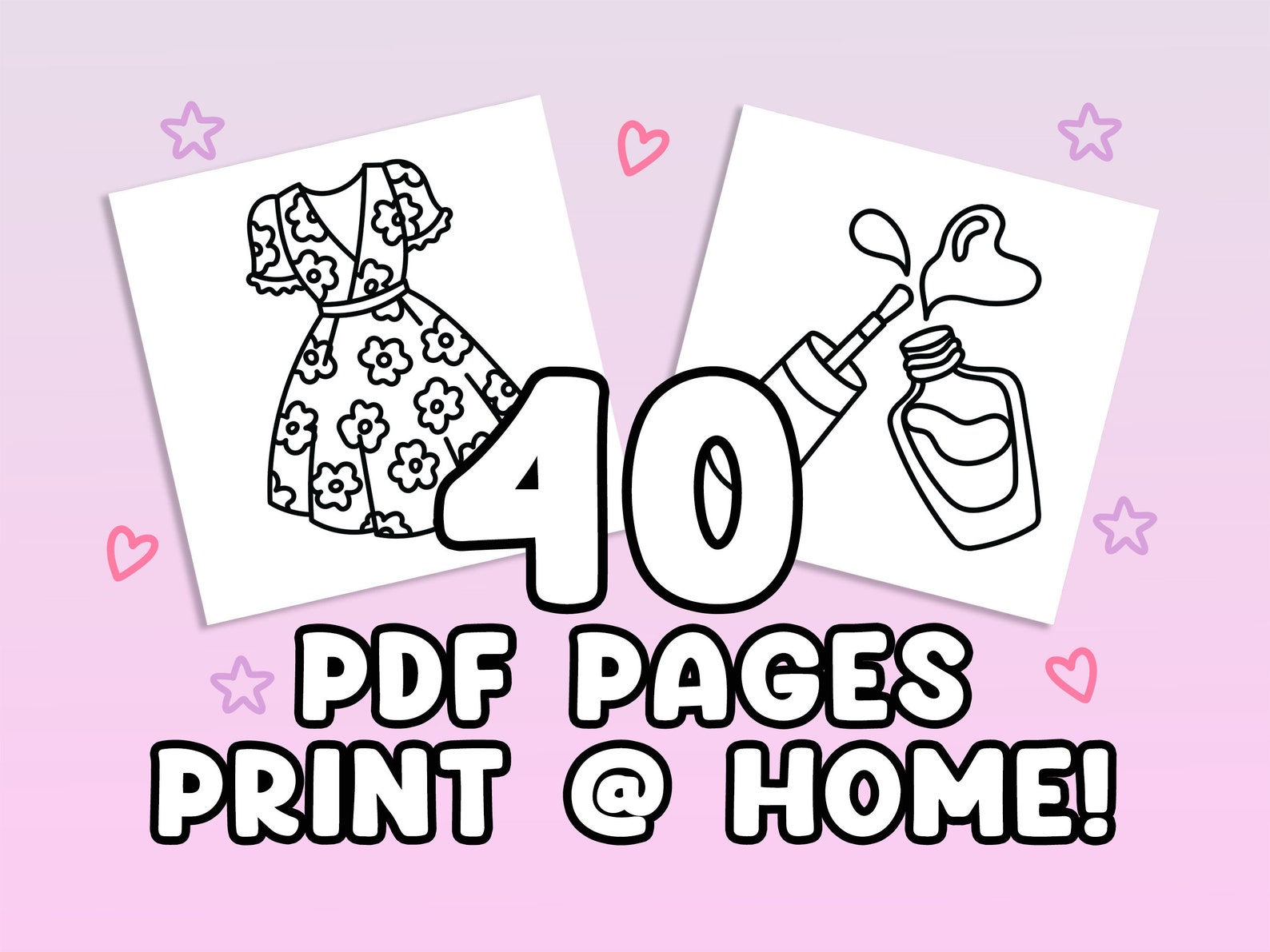 40 Bold and Easy Coloring Pages for Adults and Kids: Girls Night Out ...