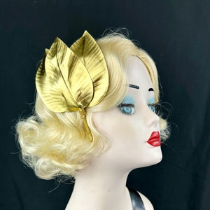 Gold Leaf Headband, Greek Golden Leaves, Costume Headpiece, Bridal Hair Accessory