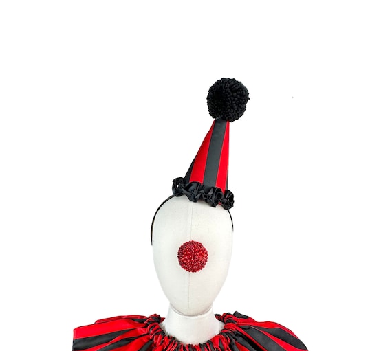 Sombrero De Payaso De Carnaval De 20 Cm Y Nariz Roja De 7 Cm – Set De Poliéster, Multicolor, Con Campanas, Para Fiestas Y Actuaciones