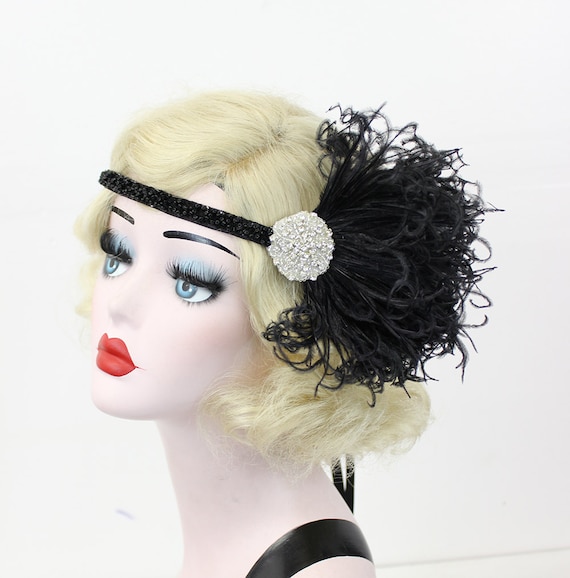 Cerchietto Con Piume Per Donna: Accessorio Vintage Anni '20 Con Clip E Fascia, Ideale Per Cocktail, Balli, Matrimoni E Tea Party