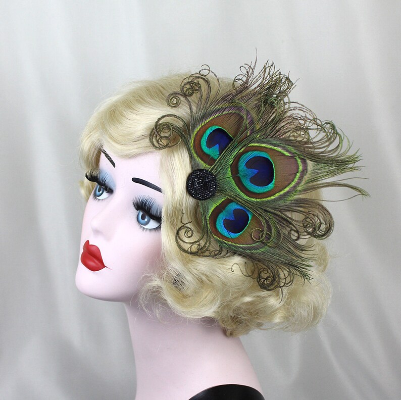 Peacock Feather Fascinator Hair Accessory Bridesmaids Head | Etsy