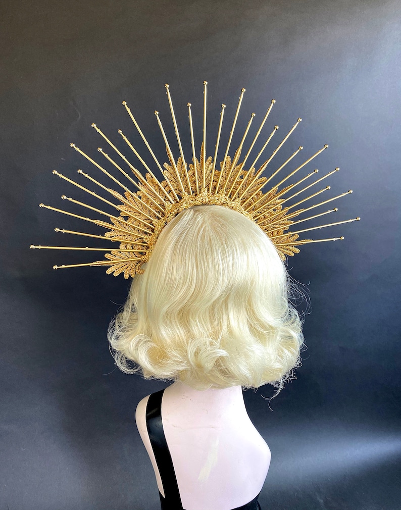 Spectacular Gold Halo Headpiece Goddess Crown Headband Etsy