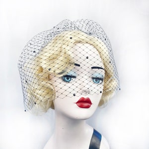 Black Crystal Veil, Birdcage Veil, Wedding Veil, Bling Veil, Rhinestone Veil, Birdcage Veil, Classic Bridal Veil, White, Ivory, Red