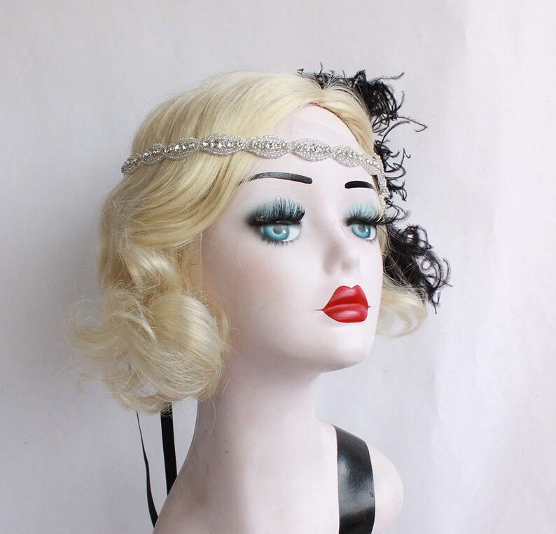 great gatsby feather headpiece