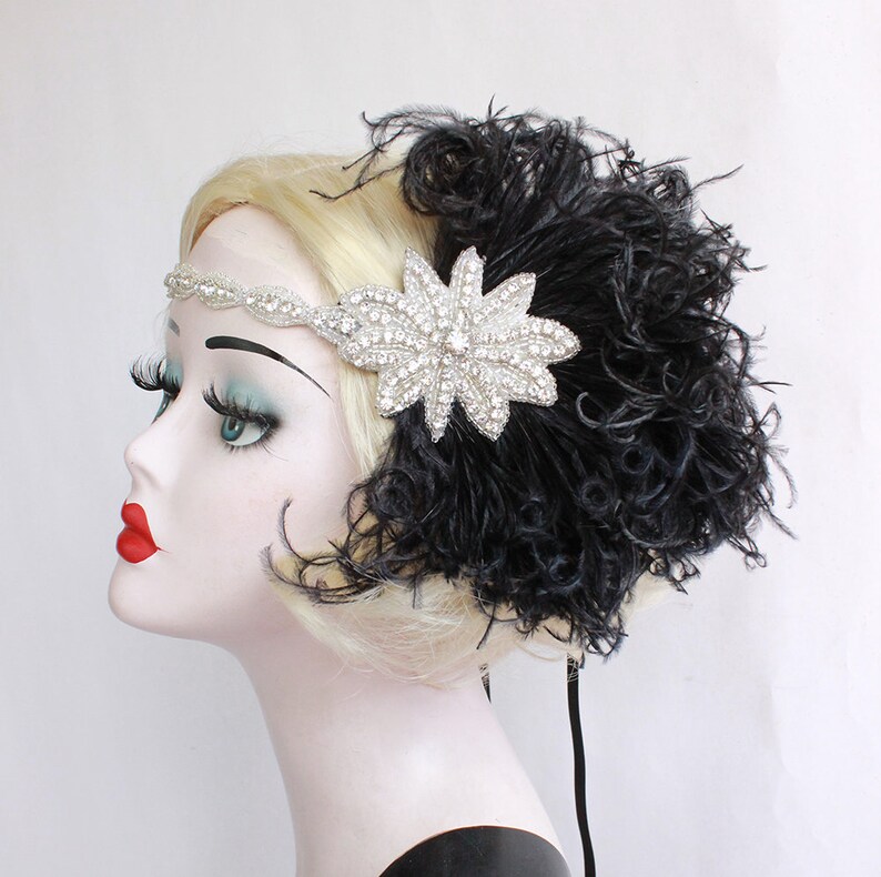 great gatsby feather headpiece