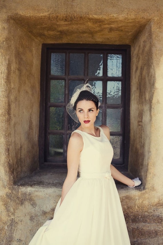 1 Pezzo Velo Da Sposa A Gabbia Di Uccelli Con Fermaglio Per - Foto 6