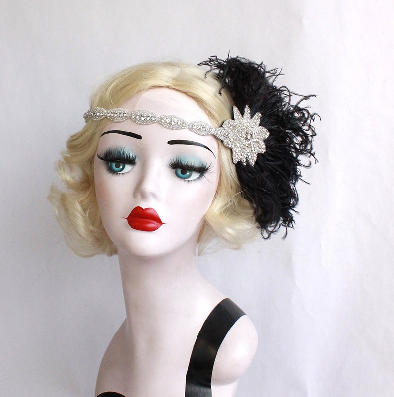 great gatsby feather headpiece