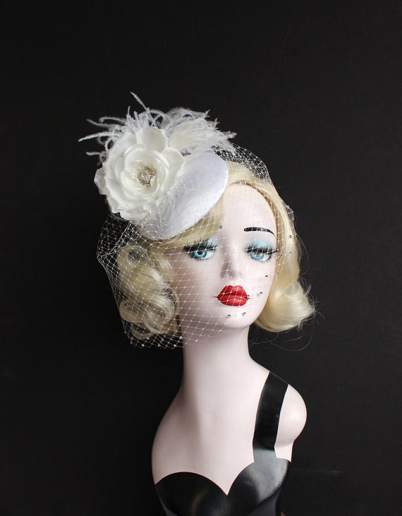 Victorian Wedding Veil Off White Light Ivory Birdcage Etsy