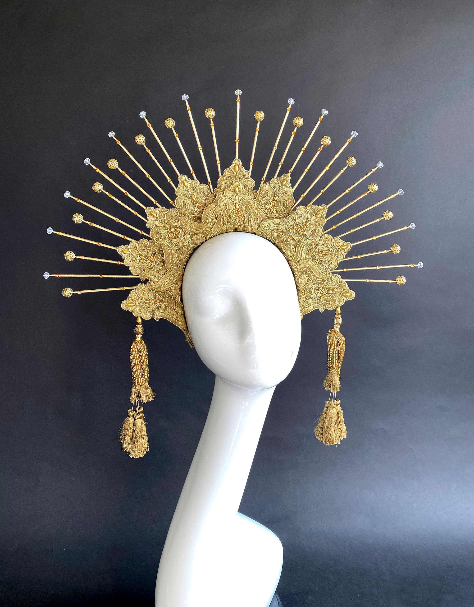 Diadema corona de la Diosa del con cristales tocado - Etsy España