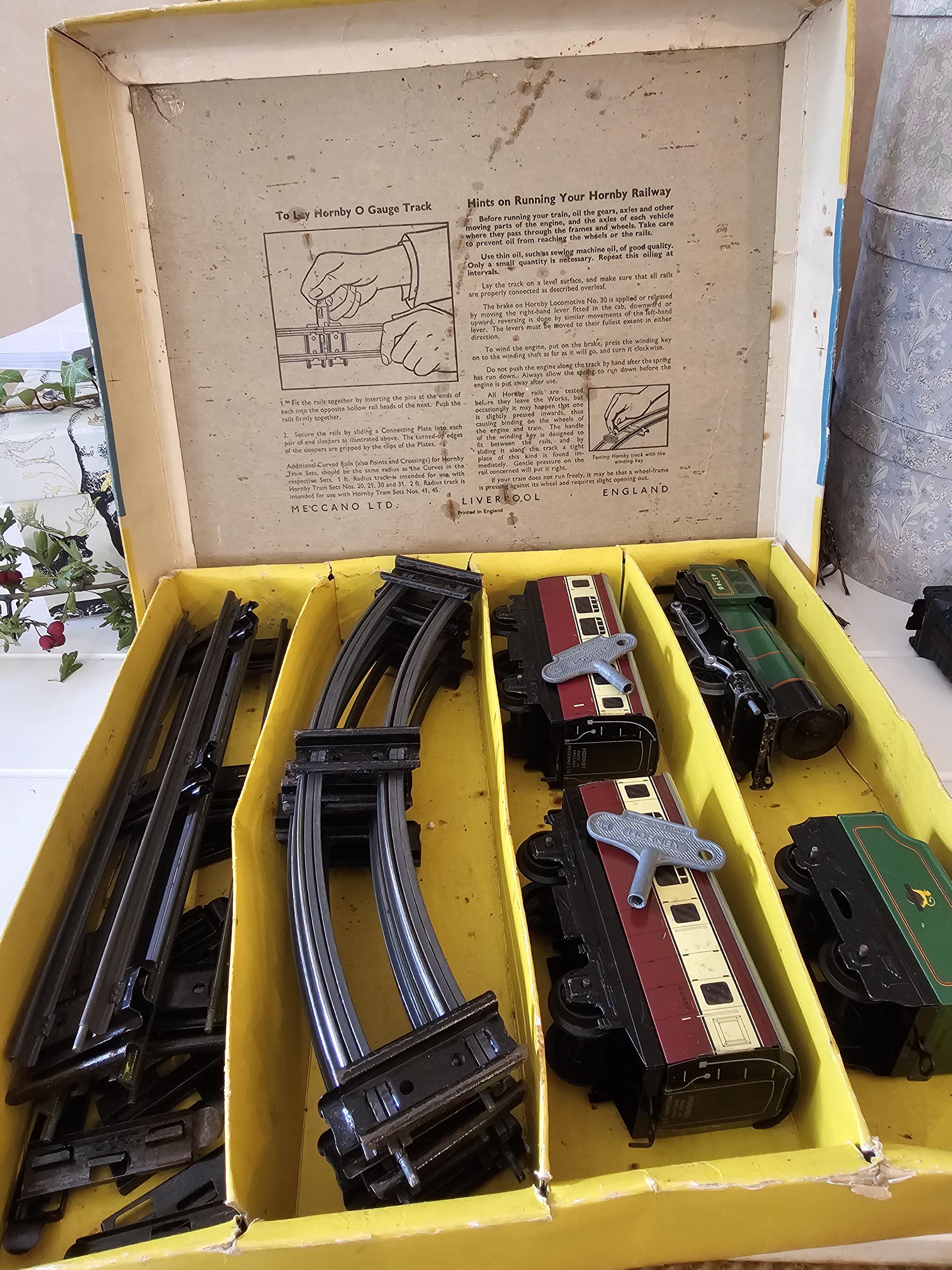 Hornby Train Set 1950s in Box and Working Gauge 0 No. 31 Hornby Train Set 1950s in Box and Working Gauge 0 No. 31