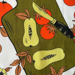 Vintage Colourful Retro Tea Towels Made In Brazil Strawberries, Pears, Tomatoes image 3