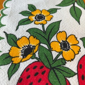 Vintage Colourful Retro Tea Towels Made In Brazil Strawberries, Pears, Tomatoes image 9