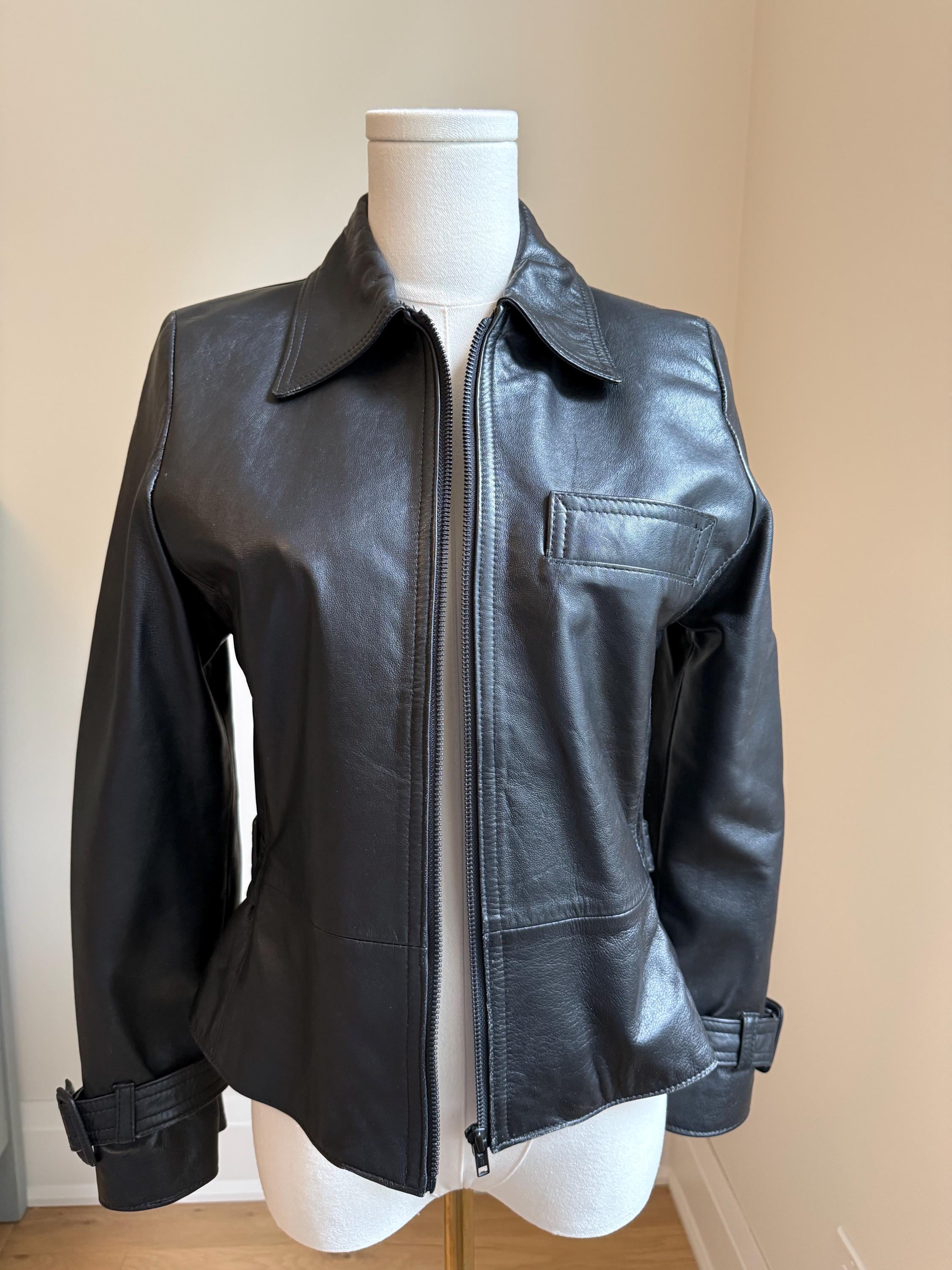 Perry Ellis Leather Jacket - Etsy
