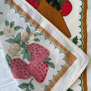 Vintage Colourful Retro Tea Towels Made In Brazil Strawberries, Pears, Tomatoes image 10