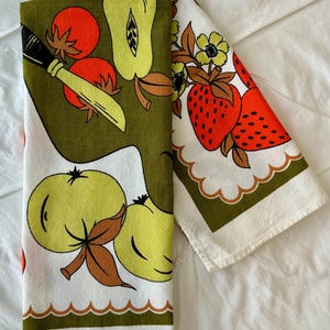 Vintage Colourful Retro Tea Towels Made In Brazil Strawberries, Pears, Tomatoes image 13